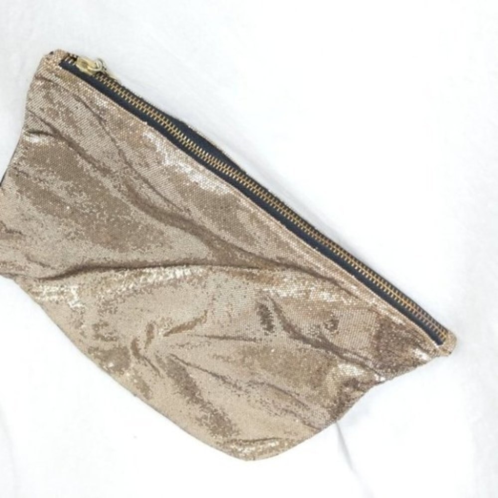 Victoria's Secret Gold Glitter Cosmetic Bag - Picture 4 of 7